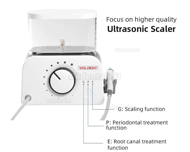 Ablatore tartaro ultrasuoni a LED VolDent Type2 compatibile con EMS e Mectron
